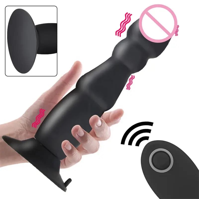 Spina a ventosa Palline anali in silicone morbido vibratore per pene latte primo vibratore S per donna mutandine spina donna uomo gancio