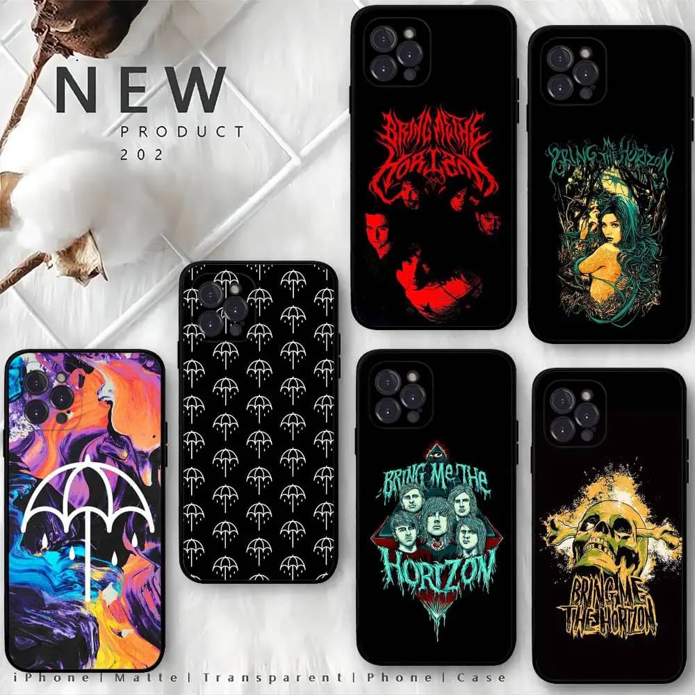 BMTH B-Brings Me The HorizonS Phone Case For iPhone 16 15 14 13 12 11 17 Pro Max Simplicity Back TPU Soft Case