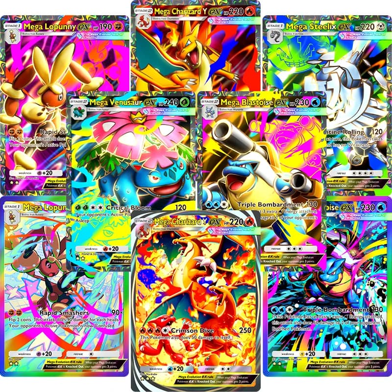 PKM TCG Pocket Card Crimson Blaze (B1a) Set Mega Series Charizard Y ex olografico Rare Collezionismo Game Collection Anime Cards