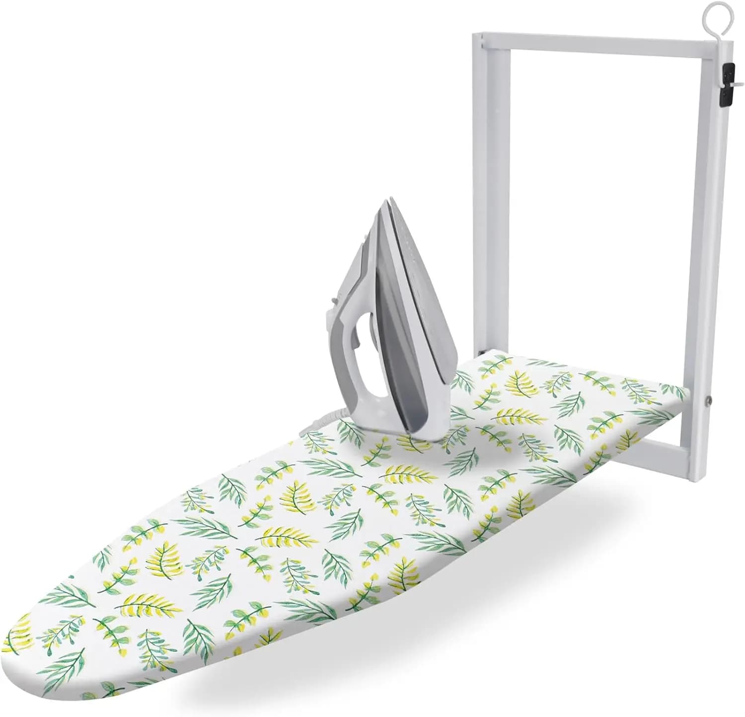 Asse da Stiro a Muro 36x12 Pollici, Asse da Stiro Pieghevole con Copertura Rimovibile Resistente al Calore e Leva a Sgancio Rapido per
