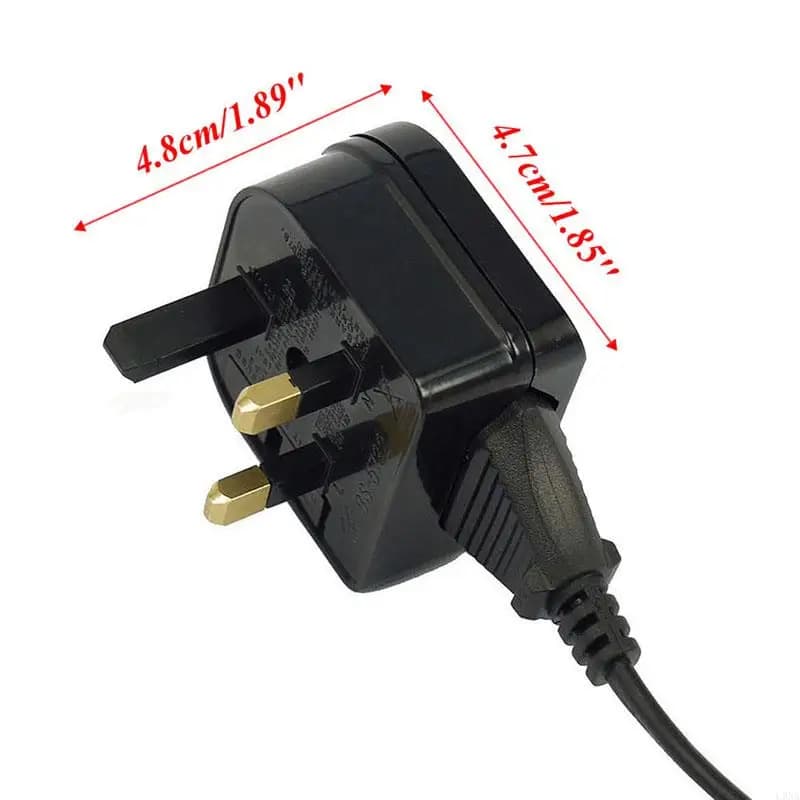 2025 Nuovo UE (Europa) a UK Travel Power Plug Adattatore da 2 p a 3p per convertitore britannico nero