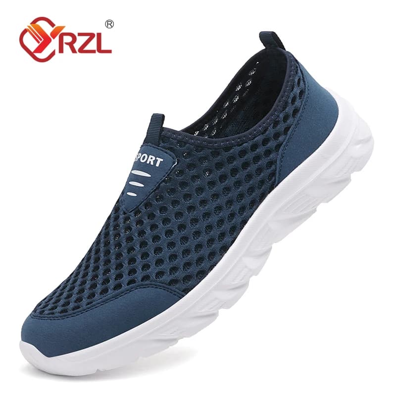 YRZL Scarpe in mesh traspirante da uomo Slip on Sneakers casual da uomo antiscivolo Scarpe basse antiscivolo da uomo Scarpe da passeggio per uomo