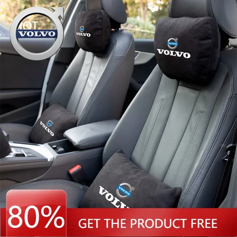 Cuscini e Supporti Ergonomici in Pelle Scamosciata per Poggiatesta e Lombare Volvo 2026 - Nuovi per Modelli ES90, EC40, EX40, EM90, XC90, V90, V60, XC60