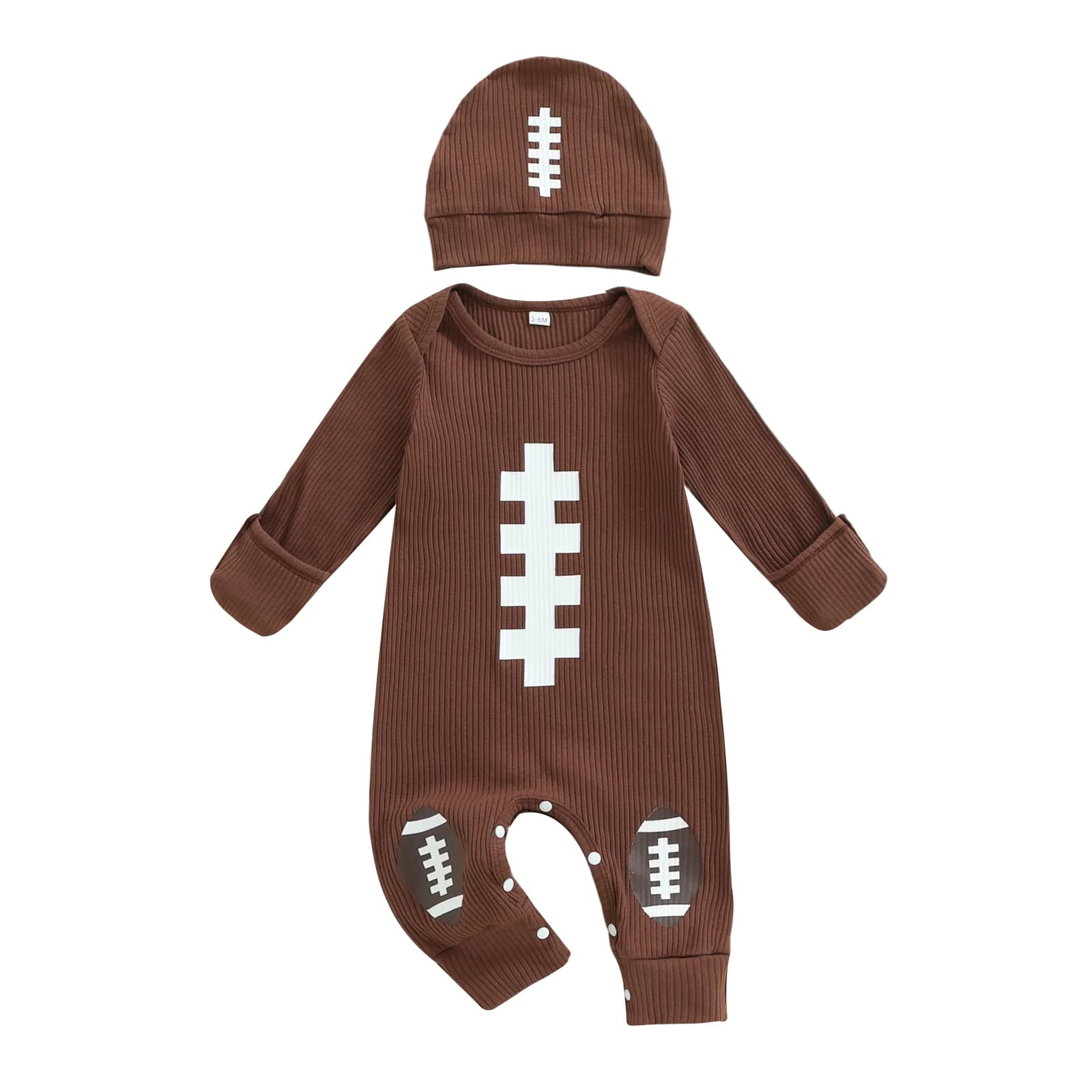 Set of 3-piece baby dresses, long sleeve, crew neck, rugby print, clown with hat and socks, baby dresses for boy and girl