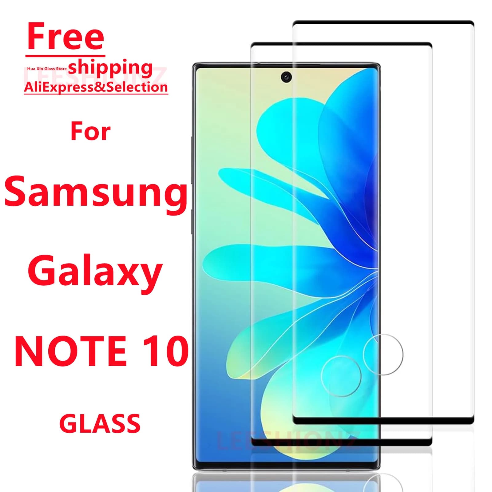 1/4 pezzi di protezione per lo schermo in vetro temperato per Samsung Galaxy Note10 - Protezione per smartphone adatta per la serie Samsung Note10