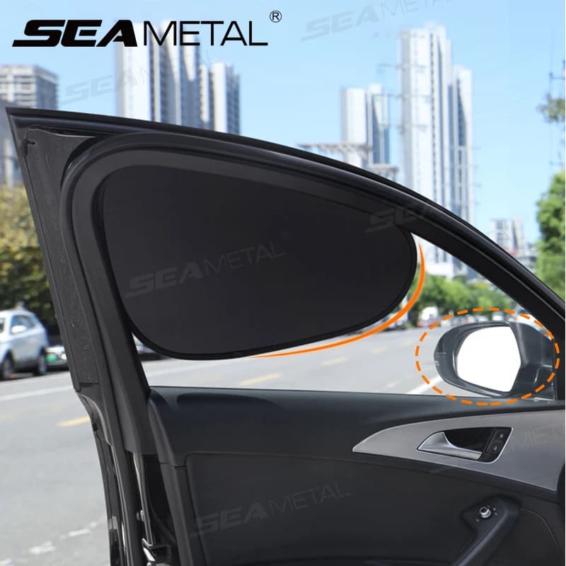 SEAMETAL Copertura parasole a 4 strati per finestrino laterale auto Tende elettrostatiche ultraleggere Protezione solare per bambini Blocco UV al 99,9%