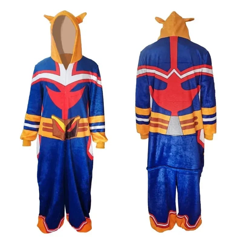 Pigiama cartone animato unisex per adulti Anime My Hero Academy All Might Accappatoio cosplay Tuta in flanella