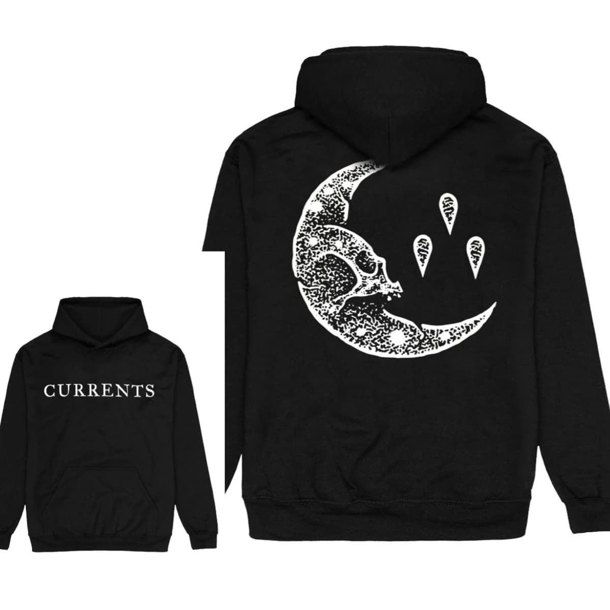 Hot Currents Band Print Hoodie Retro Style Hoodie Men and Women Can Wear Autumn and Winter Hoodie