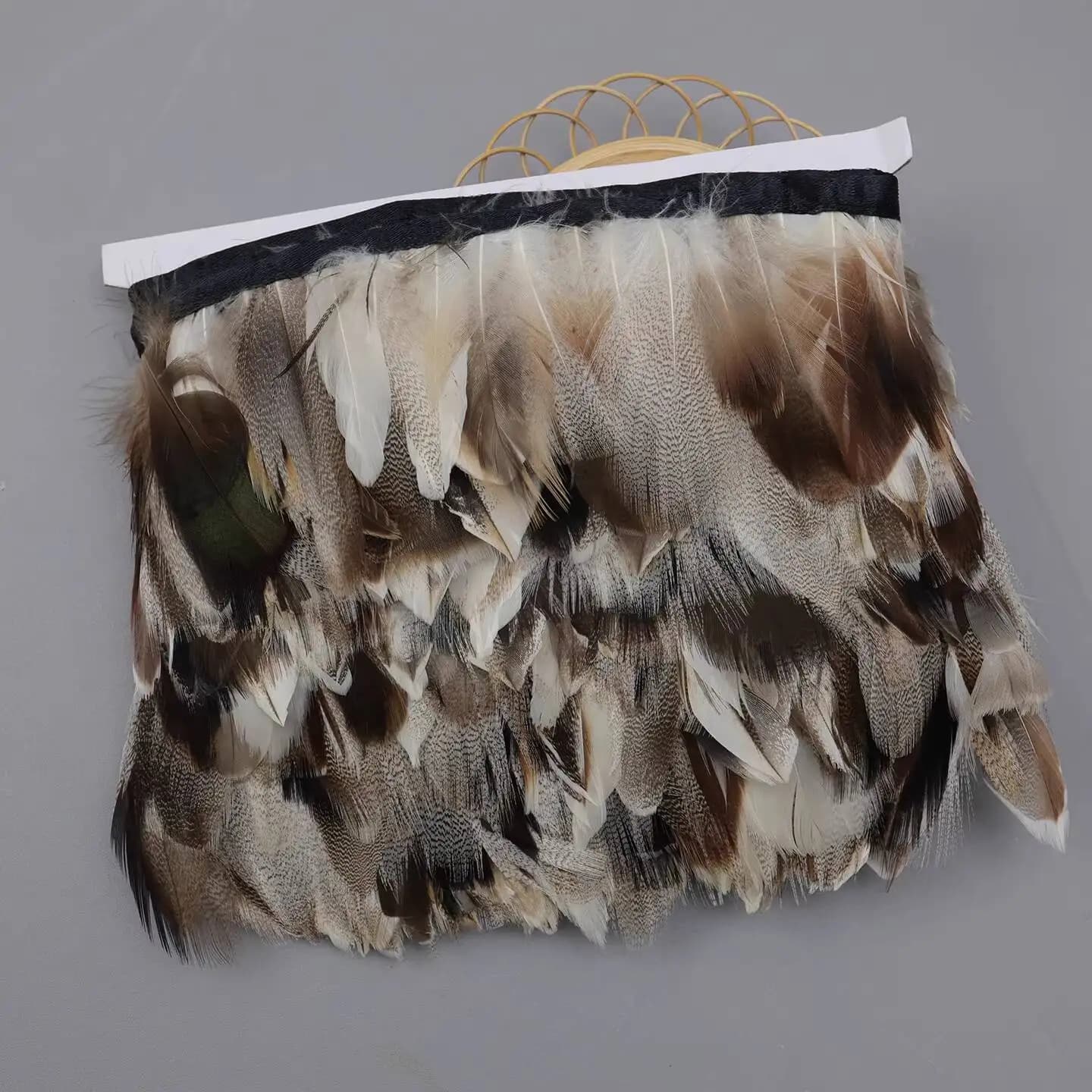 1meters Natural Duck Feathers 8-12cm Feather Edge Duck Feather DIY Accessories For Lighting And Dream Catcher