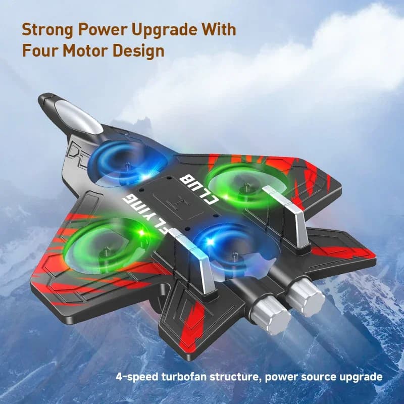 Aereo RC Elicottero 2.4G Aereo telecomandato con luce a Led 360 Flip Fighter Giocattoli per bambini per ragazzi Regali giocattolo per bambini