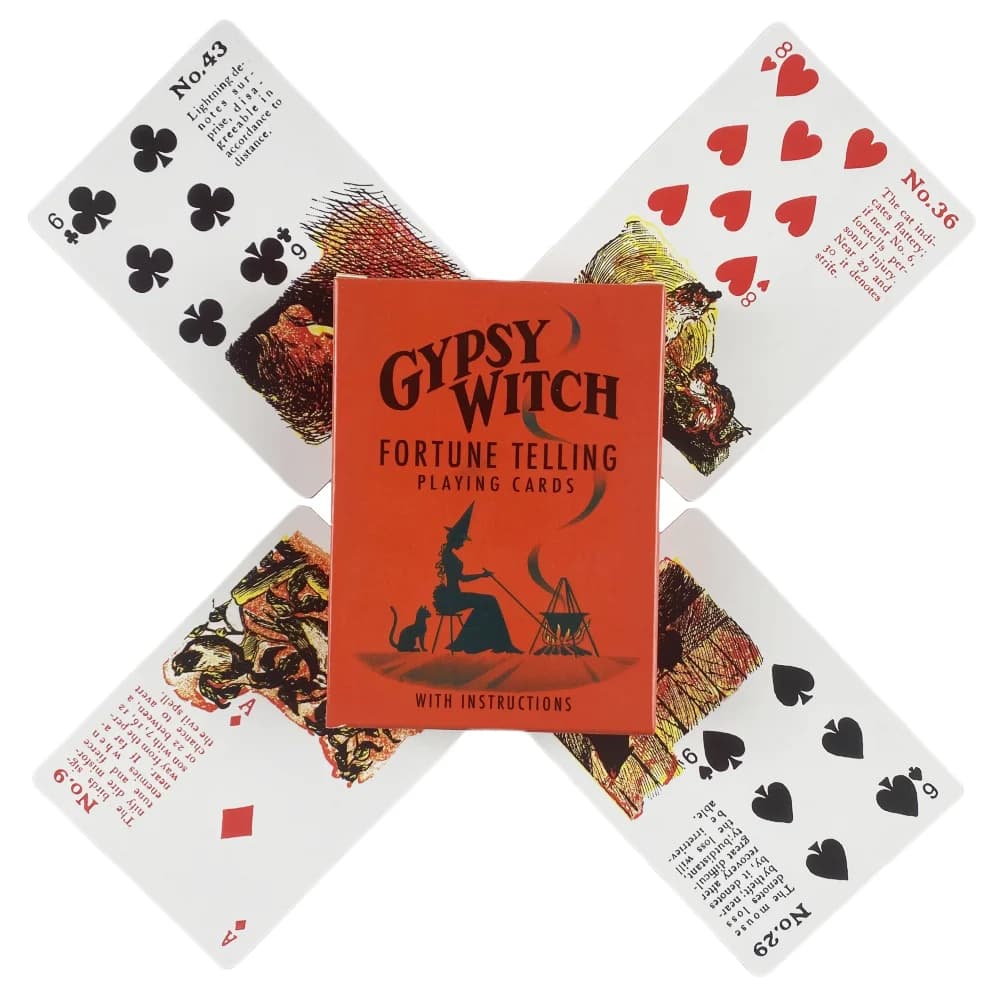 Gypsy Witch Fortune Telling Carte da gioco Oracle A 46 Tarocchi Visioni inglesi Divinazione Edition Mazzo Borad Games