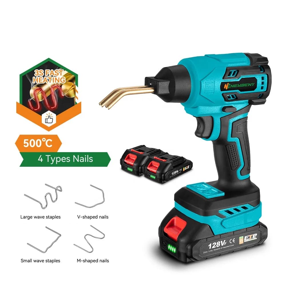 Pistola per saldatura in plastica 500c Riscaldamento rapido Ricaricabile Efficiente Paraurti per auto Crack Kit di riparazione ragade in plastica Batteria 18V