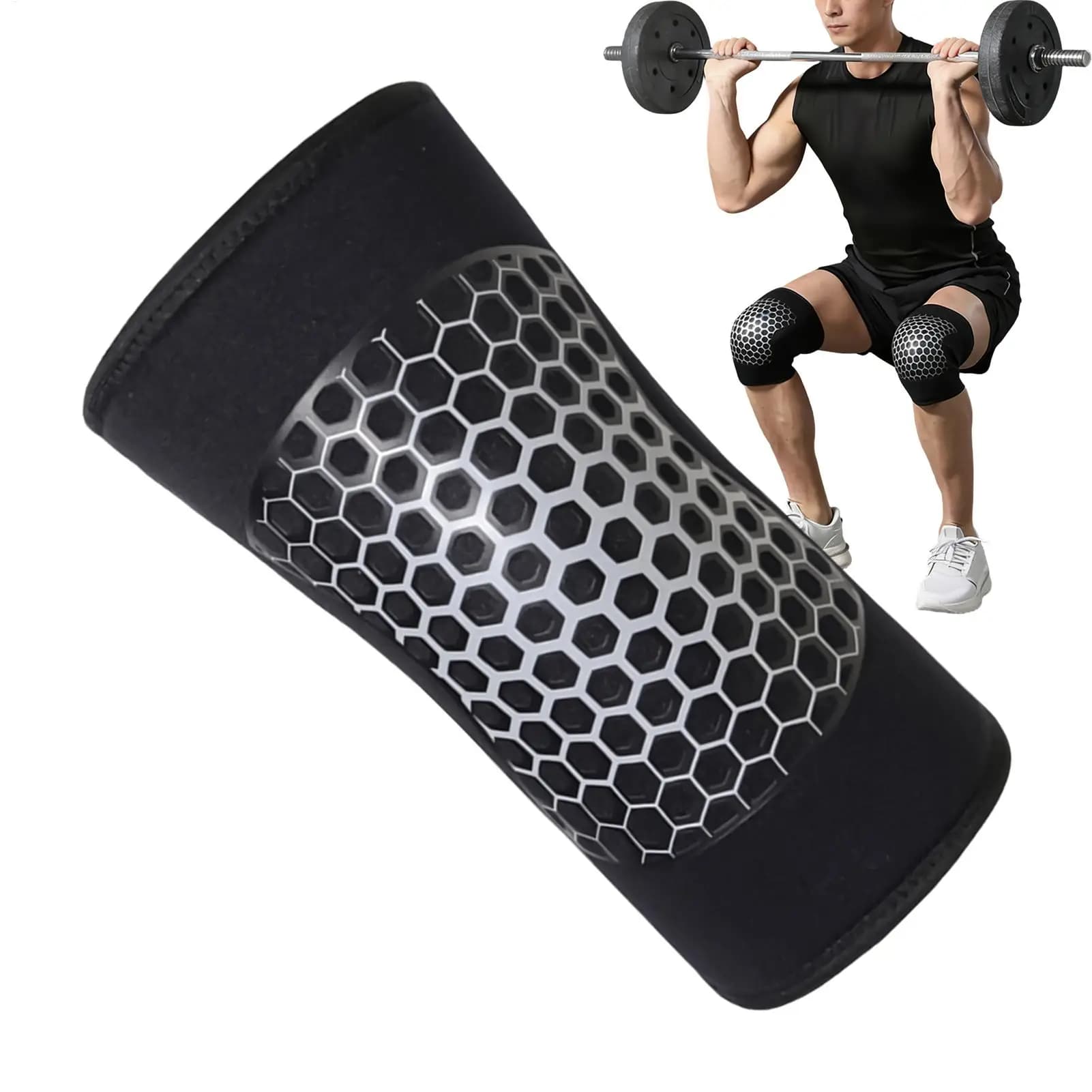 Ginocchiera a Compressione 7mm Traspirante, Supporto per Donne, Ideale per Corsa, Sport, Allenamento, Camminata, Pallavolo, Sollevamento Pesi