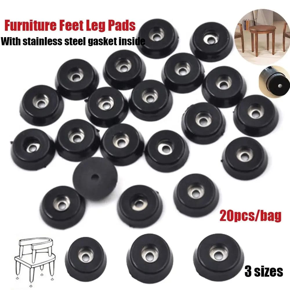20 pz Gomma Tavolo Sedia Mobili Piedi Gamba Pad Piastrelle Pavimento Protezioni 18x15x5mm14*11*9mm11*9*6mm