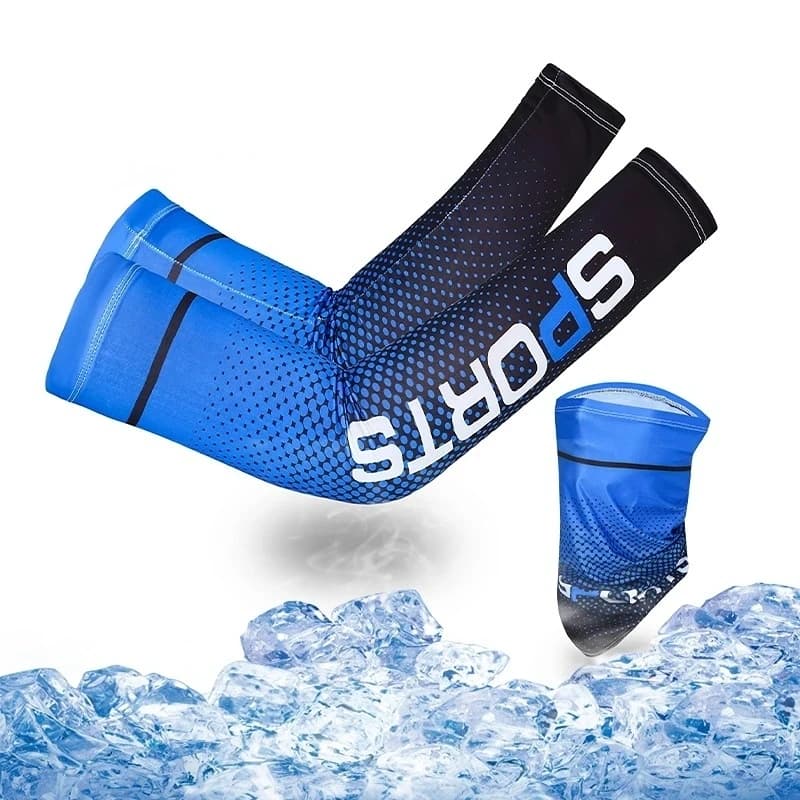 Manicotti Refrigeranti per Uomo e Donna, Protezione Solare, Manicotti Rinfrescanti per Basket, Corsa, Ciclismo, Bodybuilding