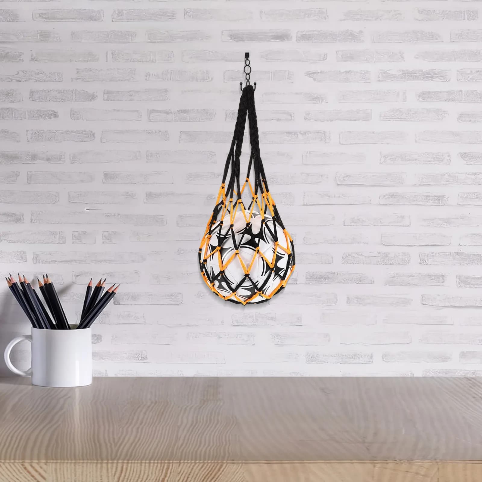 1Set Sports Ball Mesh Bag Large Capacity Basketball Soccer Volleyball Durable Nylon Breathable Carrier Storage Holder