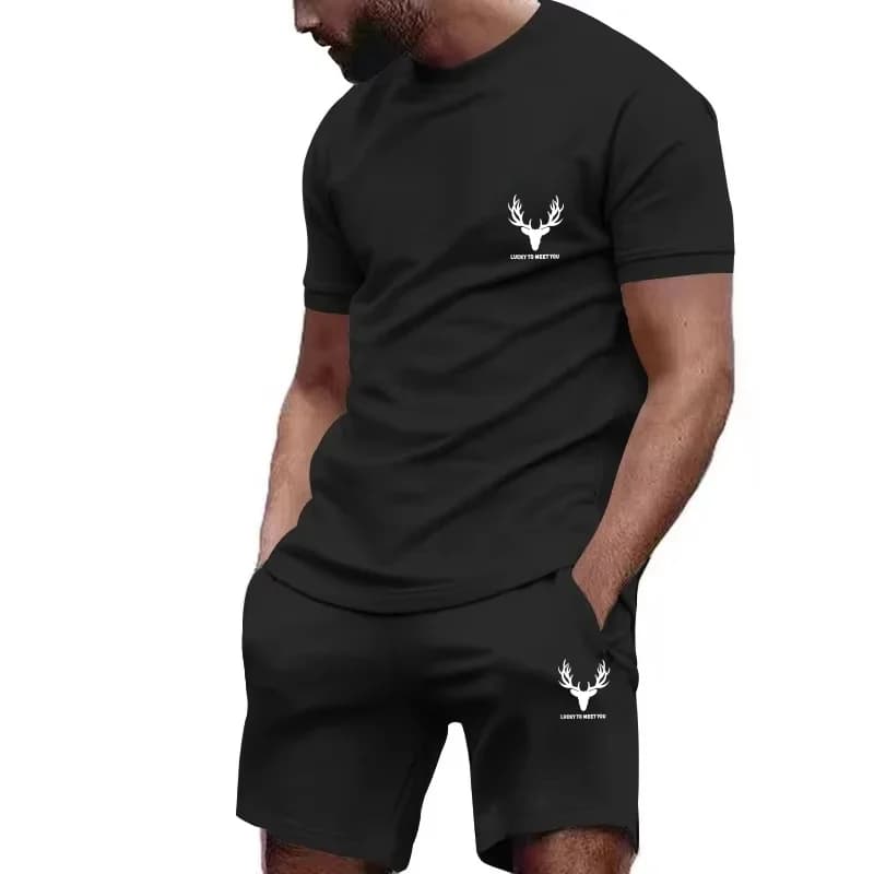 Completo Sportivo Estivo Uomo 2026: Set Moda e Tempo Libero per Esterni, Leggero e Traspirante (T-shirt e Pantaloncini)