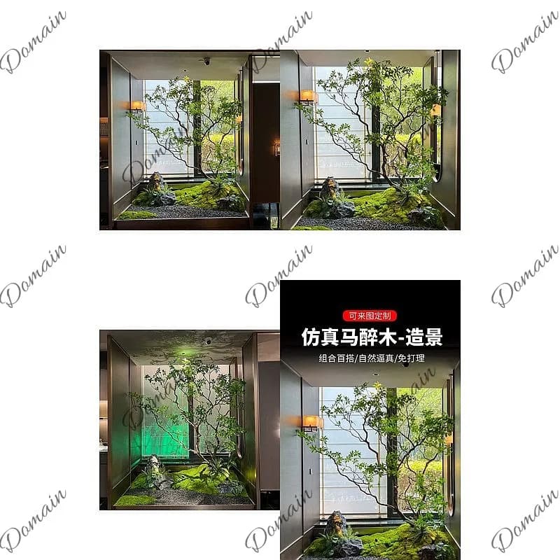 Artificial Fake Tree Simulation Pieris Japonica Greenery Indoor Decorative Large Plant Landscape