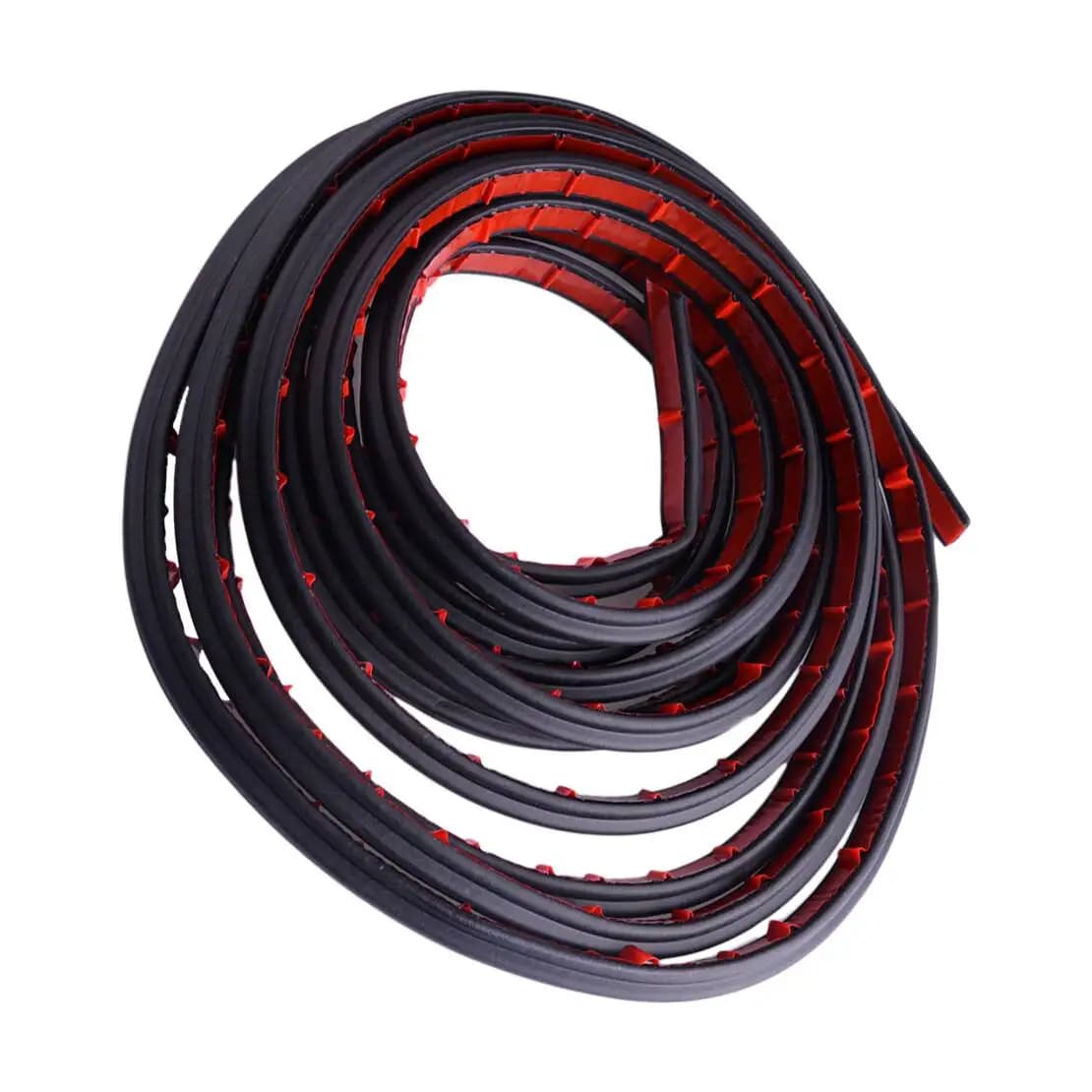 5m 16ft 4 Holes Universal Car Door Trunk Edge Seal Strip Rubber Weather Moulding Trim Double Layer