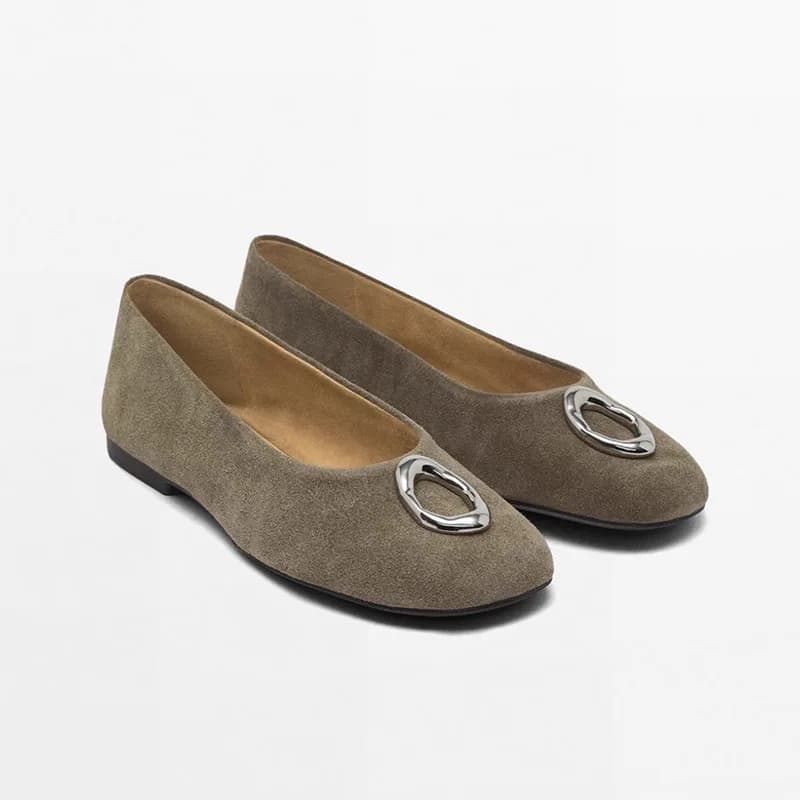 Scarpe da donna Withered Slip On, mocassini da donna, scarpe da donna minimaliste britanniche, scarpe classiche con punta tonda in vera pelle