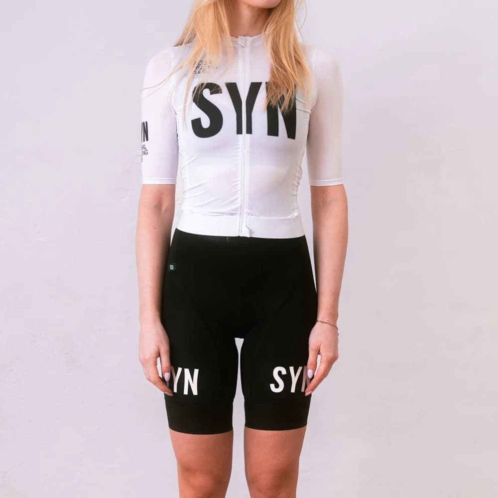 Summer Maillot WOMEN'S TRAINING JERSEY 2.0 WHITE SYNDICATE Suit Cycling Jersey and Bib Shorts