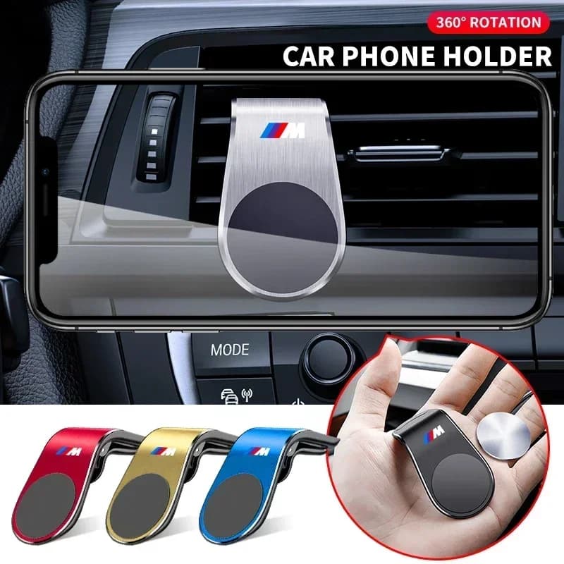 Supporto Magnetico per Telefono da Auto in Metallo, Accessorio per BMW M E46 E90 E60 F30 F10 E39 E36 F20 G30 G20 E87 E92 E91 E30