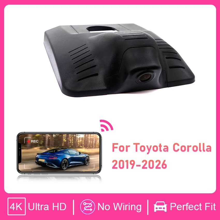 Plug and play Dash UHD 4K 2160P Cam Per Toyota Corolla Hybrid 2018-2025 Hatchback e Berlina Auto DVR Loop registrazione DashCam