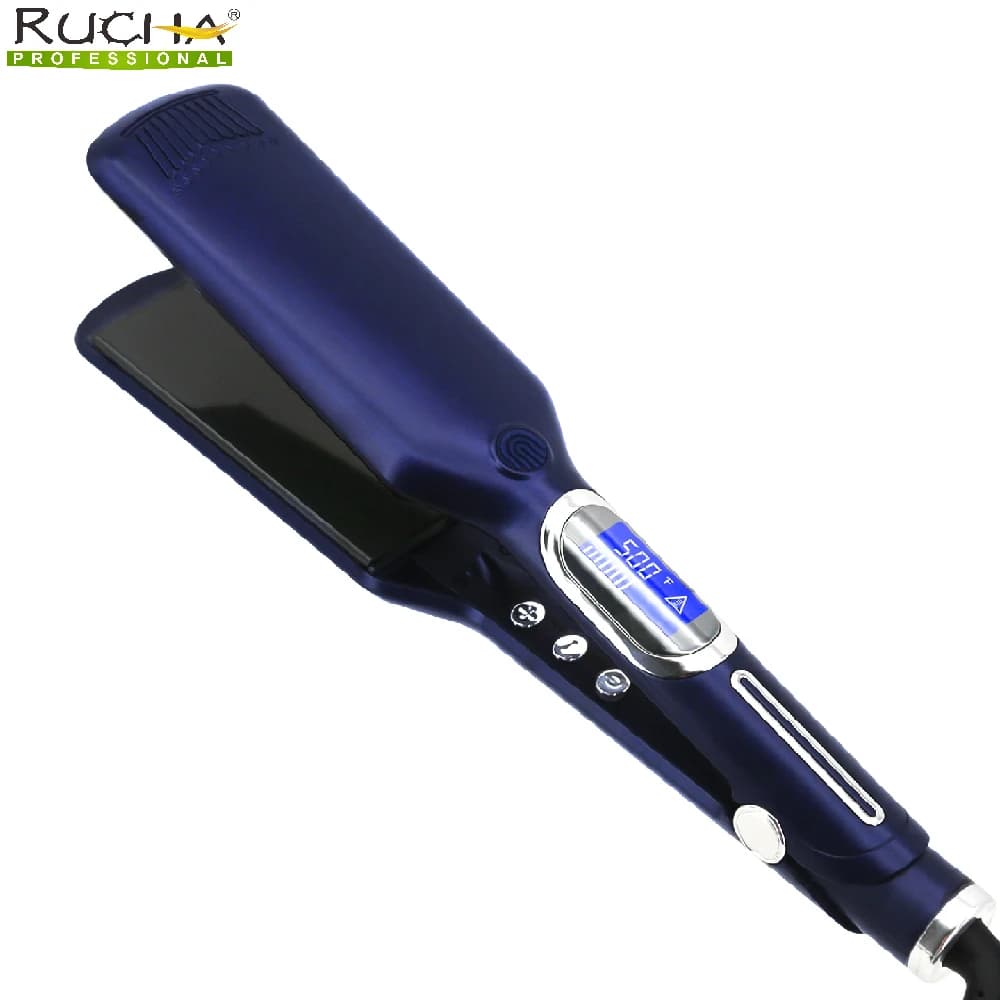 Professional Hair Plate Titanium Plate Quick Heating 500F Hair Plate 2 in 1 and Tool for Bigodin Styling