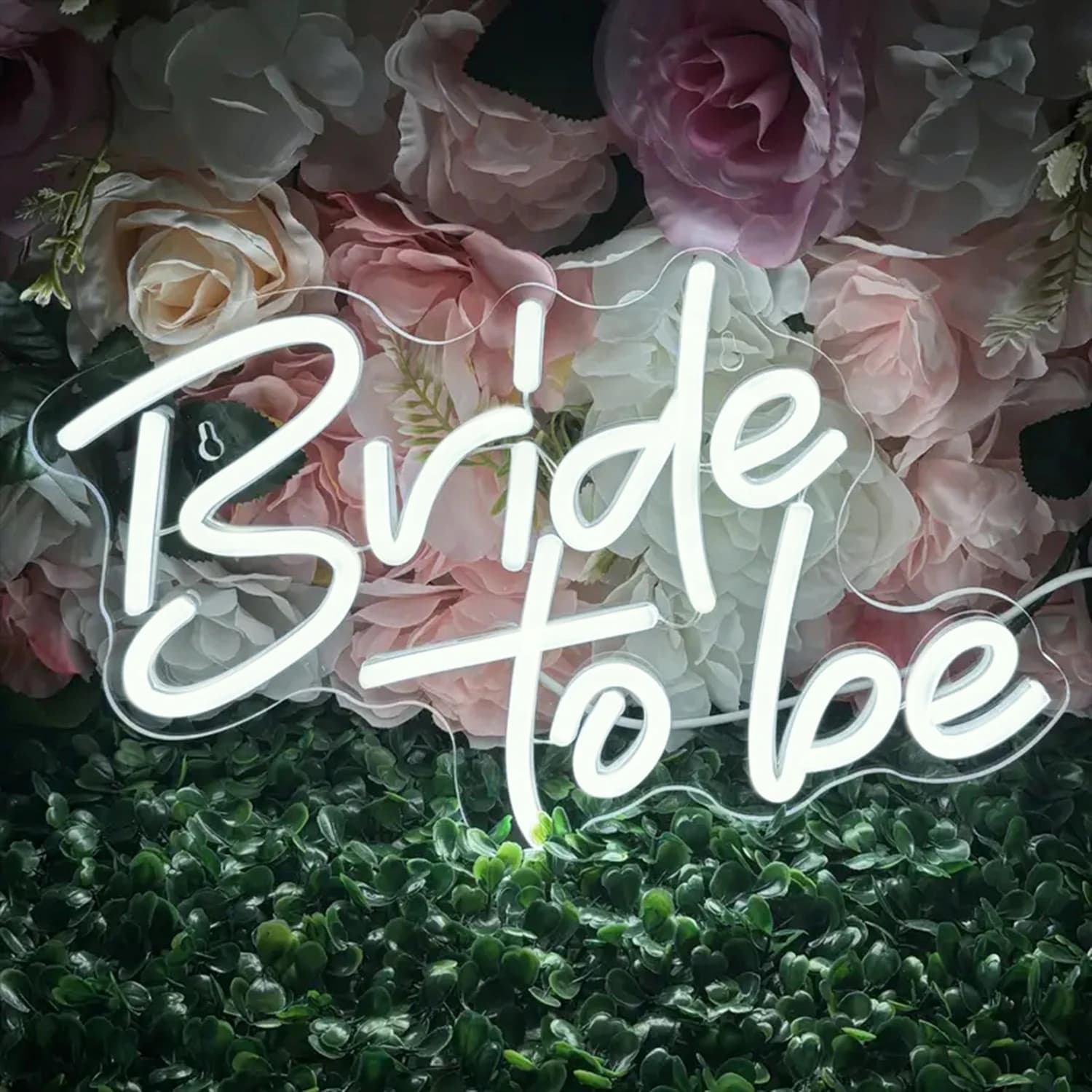Sposa per essere Insegna al neon Luce bianca a led Decorazione da parete artistica Decorazione del soggiorno Decorazione da appendere alla parete per feste di fidanzamento e matrimoni