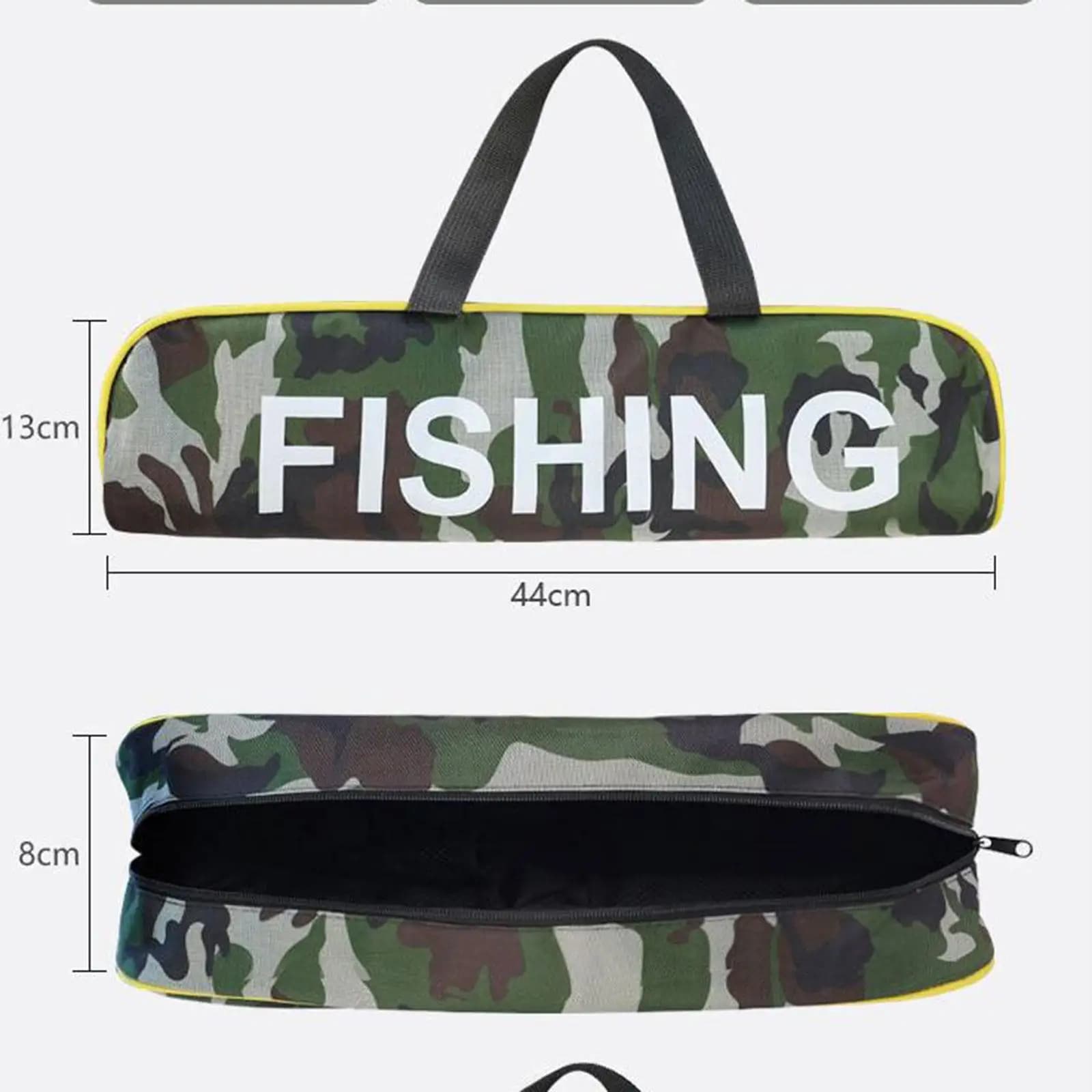 Tackle Box Fishing Storage Bag Thickened Oxford Cloth Protective Case for Fishing Rods and Accessories Organizer