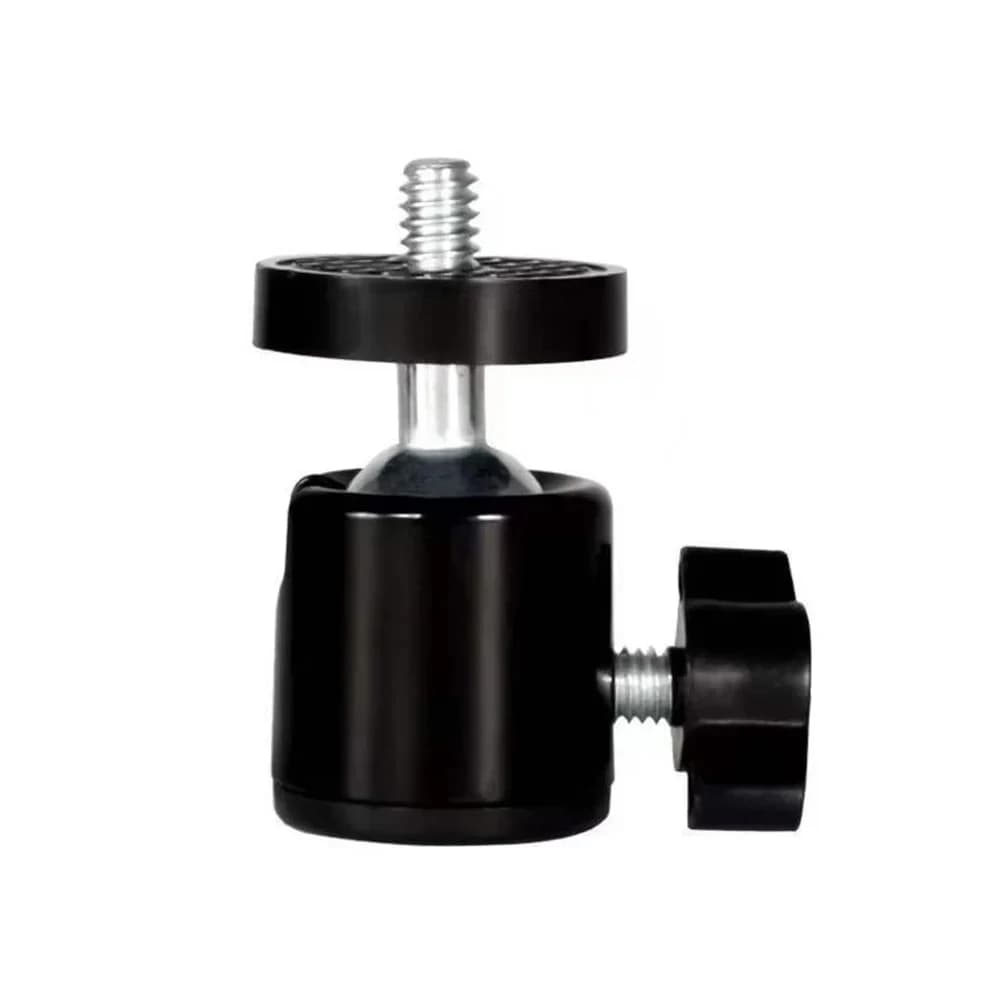 1/4 aluminum alloy spherical head adapter for tripod, male-female thread converter for action camera, monitor and light ring