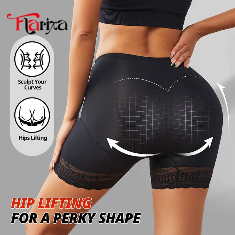 Flarixa Lace Tummy Shaper Panties Women High Waist Belly Control Shorts Butt Lifter Body Shaper Slim Thighs Underwear Boxers