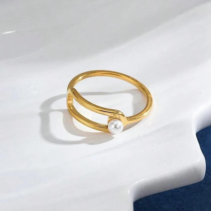 Anello di perle Lunich con apertura regolabile, lusso leggero, temperamento di fascia alta, nicchia, braccialetto squisito e versatile