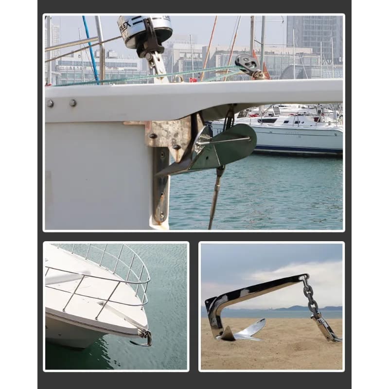 Ancoraggio per barca in acciaio inossidabile 316 Ancoraggio per artiglio grande da 1-80 kg, ancoraggio per barca per yacht, ancoraggio per barca