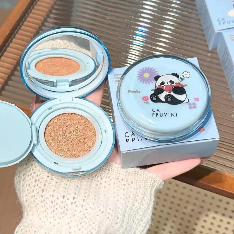 Cappuvini Correttore Opaco Setoso Idratante Air Cushion, Fondotinta Naturale Resistente all'Acqua in Crema