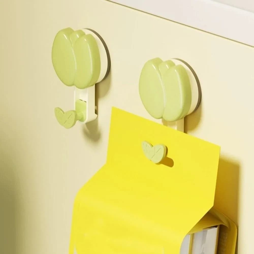 Ganci a ventosa in plastica a forma di tulipano salvaspazio, ganci da parete rimovibili a forma di fiore, simpatici ganci a ventosa senza foratura per cucina