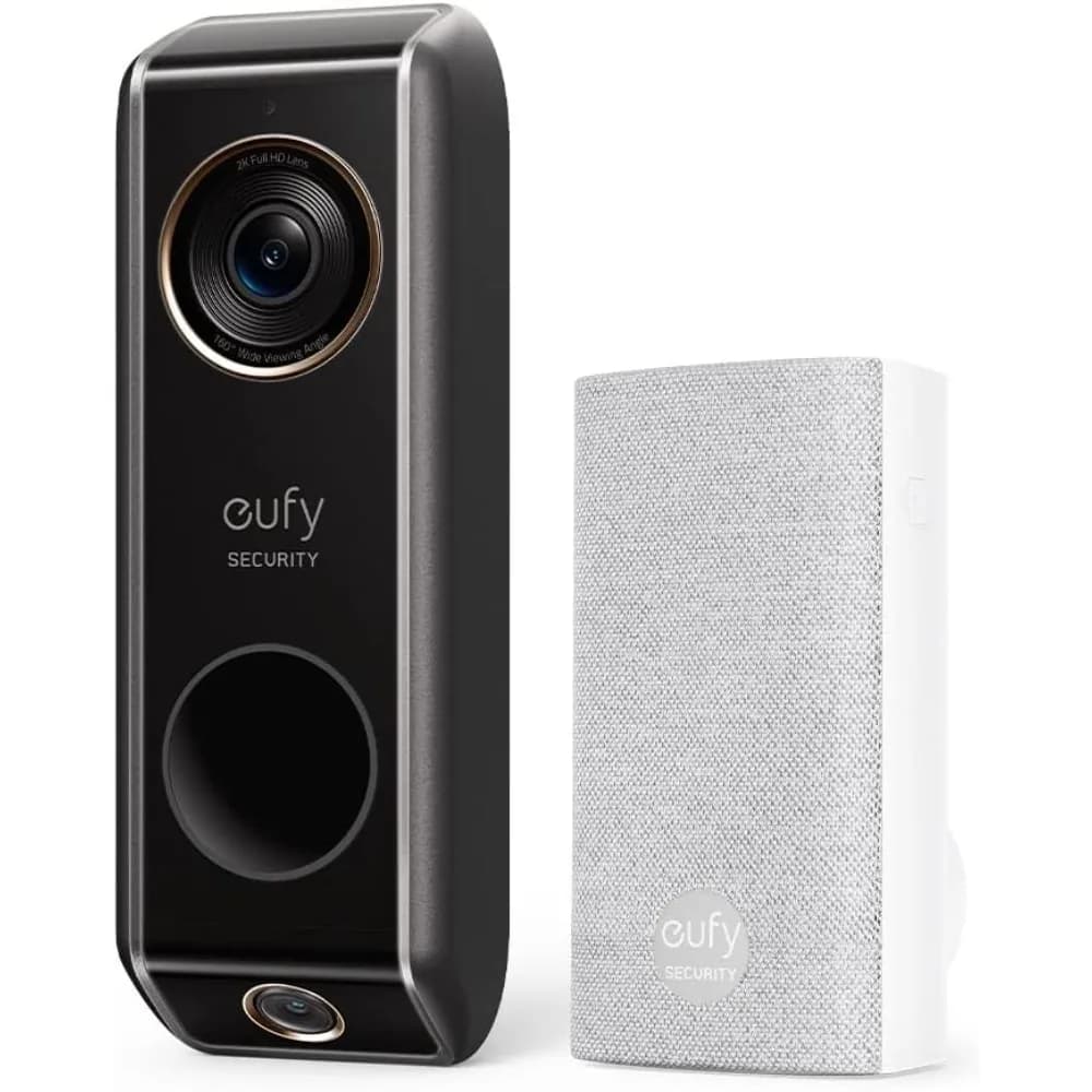 Spedizione USA Videocitofono Cablato con Campanello Doppia Telecamera 2K HDR Telecamera di Sicurezza per Consegne con Avvisi di Movimento Senza Abbonamento Mensile