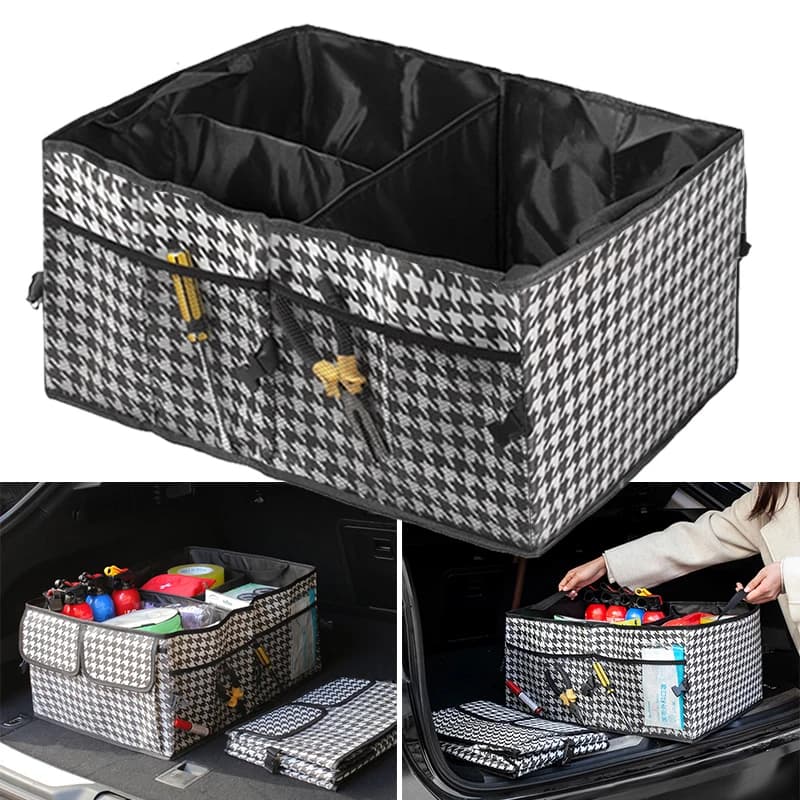Scatola portaoggetti pieghevole multifunzione per bagagliaio auto, impermeabile, resistente, organizer per attrezzi, accessori auto universali