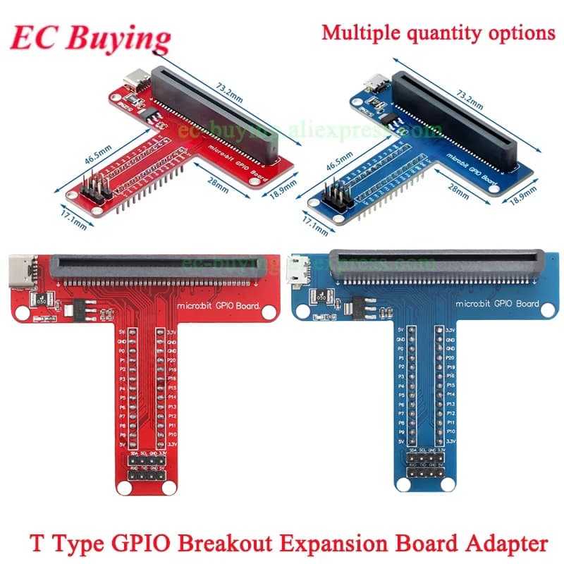 Scheda di espansione breakout GPIO tipo T Adattatore breadboard micro bit per cavo a nastro piatto FC40 40 pin Raspberry Pi 3 2 B & B + Python