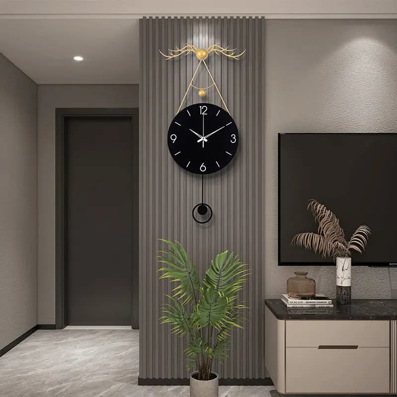 &Metal Premium Fashion Wall Clock Unique Round Design Modern Digital Clock Living Room Cute Horloge Murale Home Decor Items