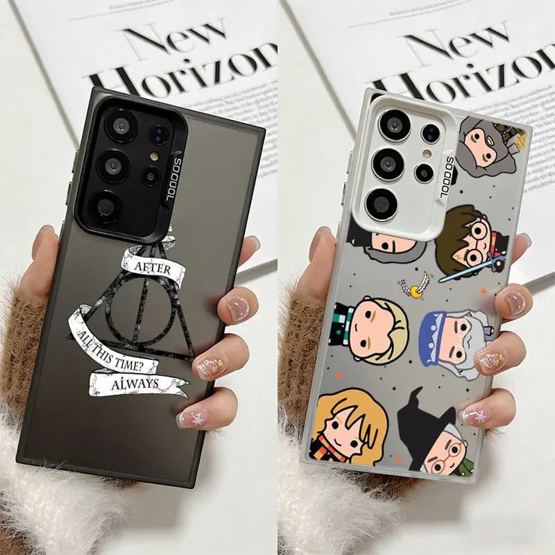 Cover per Telefono Samsung Galaxy S26 Edge S25 S24 S23 S22 Ultra S21 S20 FE 5G S10 Plus con Simbolo Magico H-Harry P-Potter