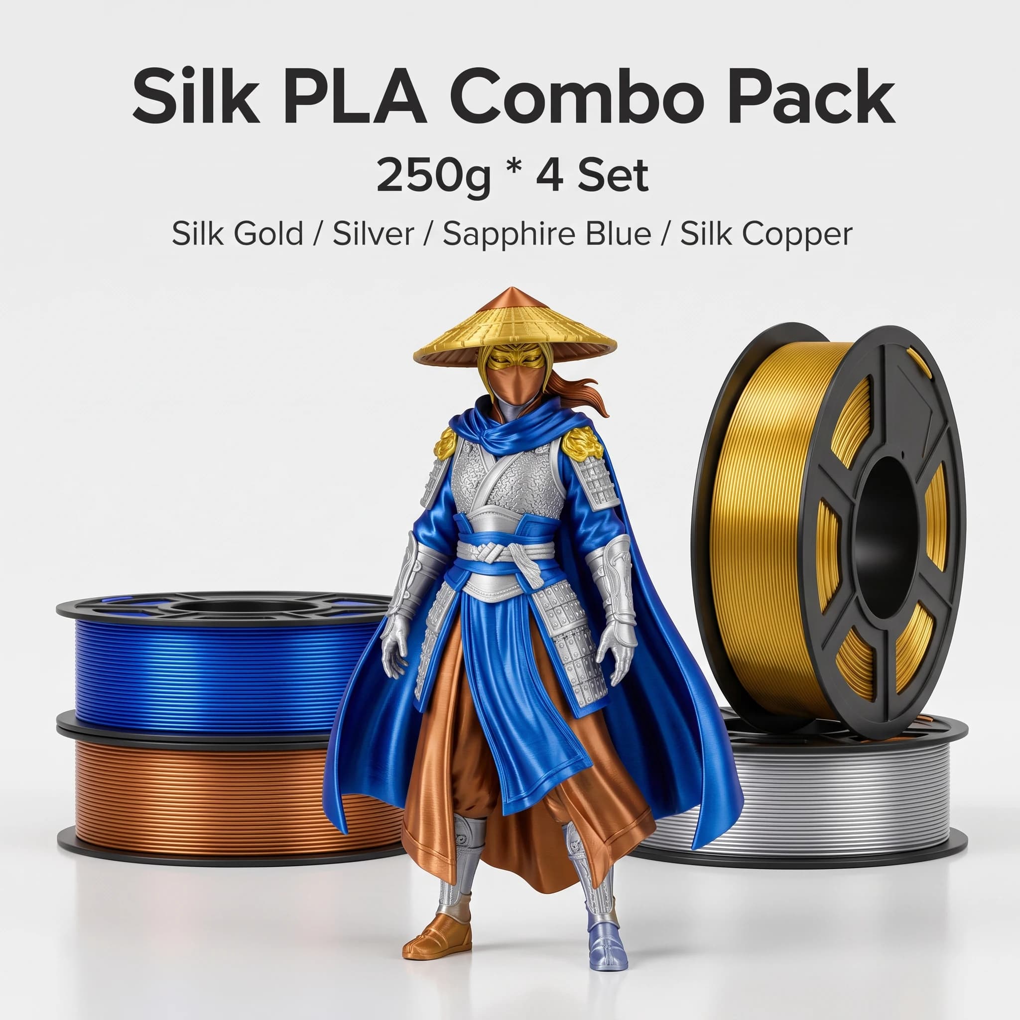1.75mm Glossy Silk PLA 3D Filament ±0.03mm Plastic Spool Multi Weight Dark Gold Silver Blue Copper Red Fit All FDM Printers