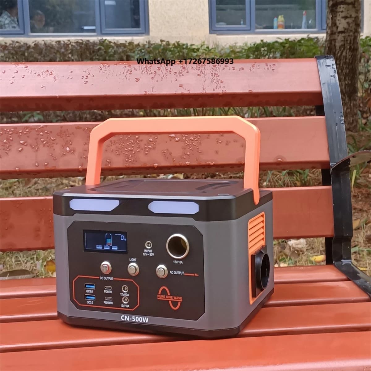 Portable Solar Panel 500W Power Banks Lithium Ion Batteries 110V/220V 36*30*33cm Power Station Pure Sine Wave Lifepo4 Car