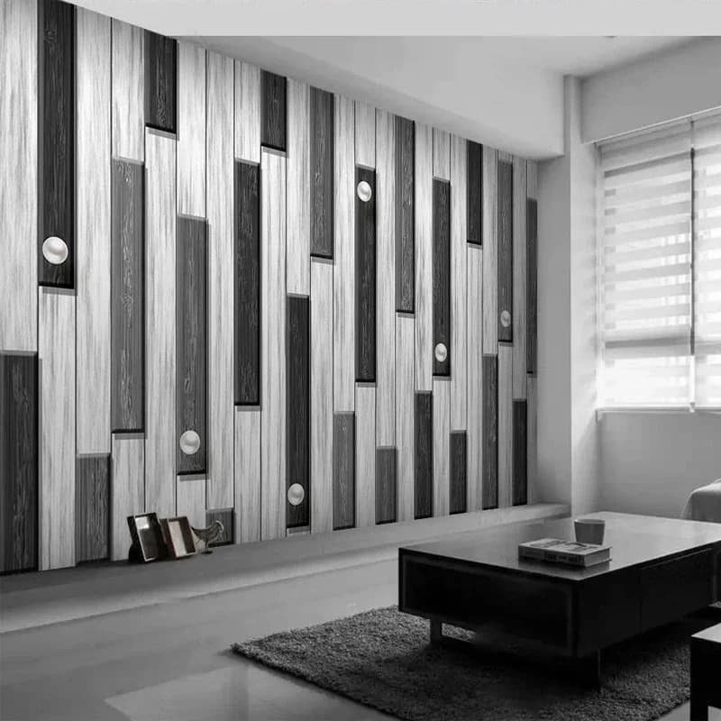 Foto 3D personalizzata Moderna 3D Creativa Murale Nero Bianco Grano Blocco Carta da parati Camera da letto Soggiorno Sfondo Decorazioni per la casa