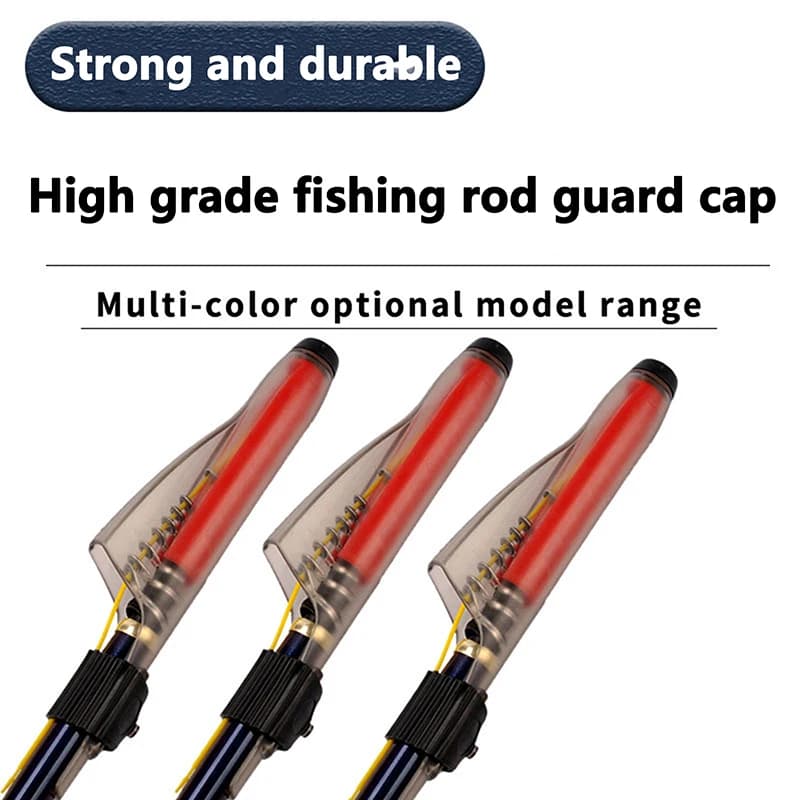 Copri punta per canna da pesca trasparente Canne Cappello Guida per asta Cappuccio di protezione Canna da mare Cappello Guida per asta Protezioni Accessori per la pesca
