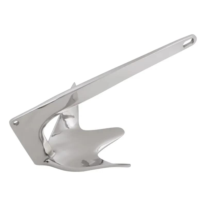 Stainless steel marine anchor, mirror polished, corrosion resistant, suitable for yachts/sailboats/fishing boats