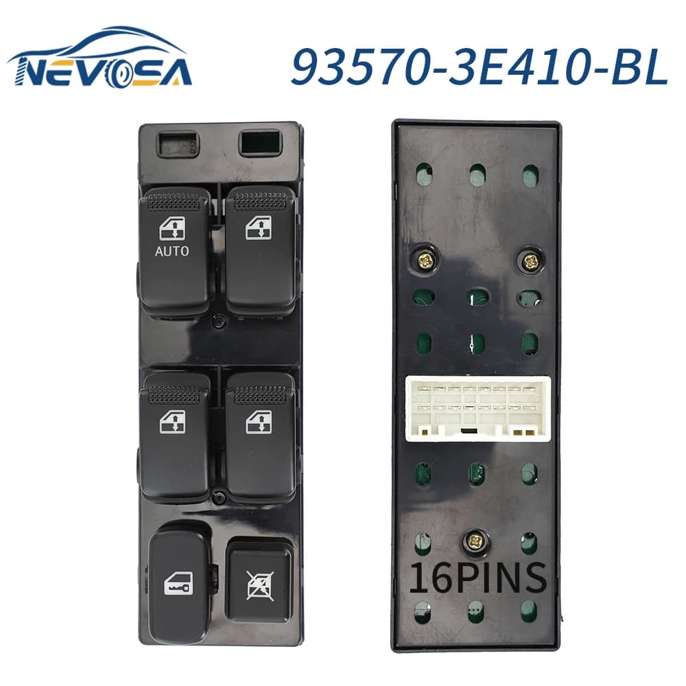 NEVOSA Per Kia Sorento LHD 2003 2004 2005 2009 93570-3E410-BL Pulsante Interruttore di Controllo Alzacristallo Elettrico 935703 E410 93570-3E410