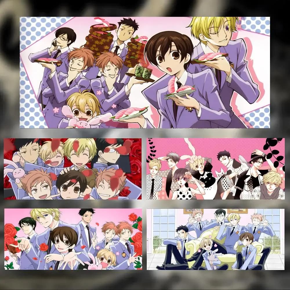 Tappetino per mouse anime romantico O-Ouran High School Host Club, tappetino per mouse da gioco grande e spesso con bordi cuciti per PC