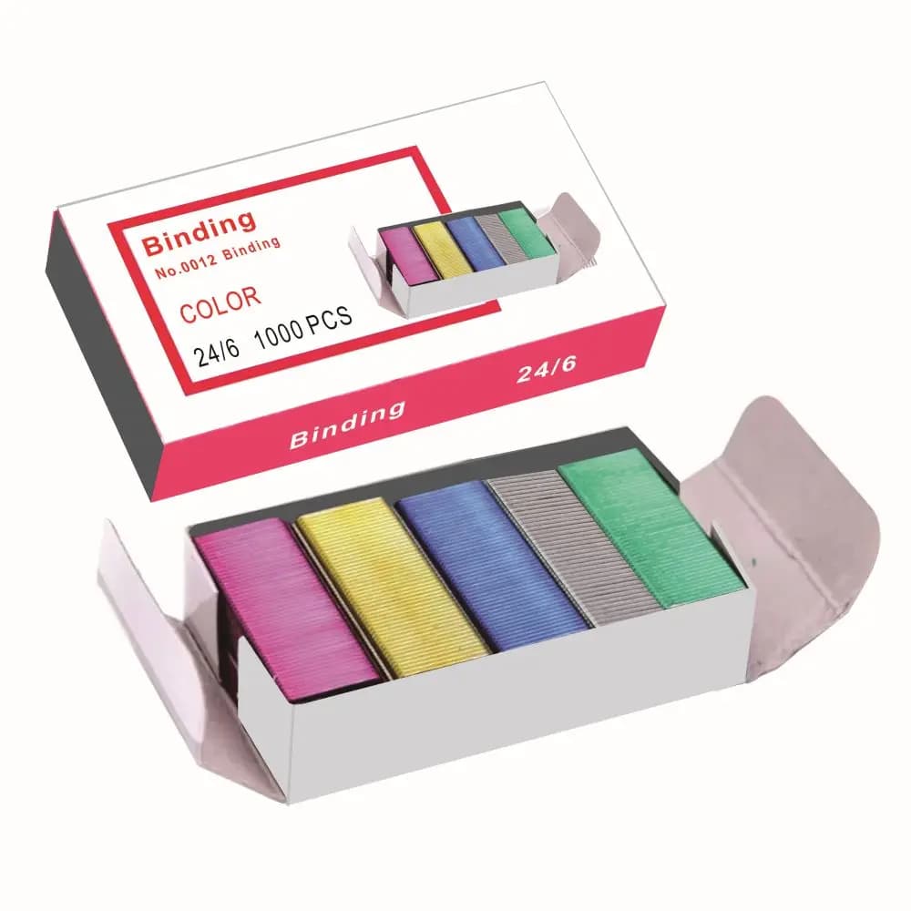 Strumento per rilegare cucitrice a colori 24/6 universale 12 # Adatto per forniture per rilegatura di cancelleria per studenti delle scuole e uffici