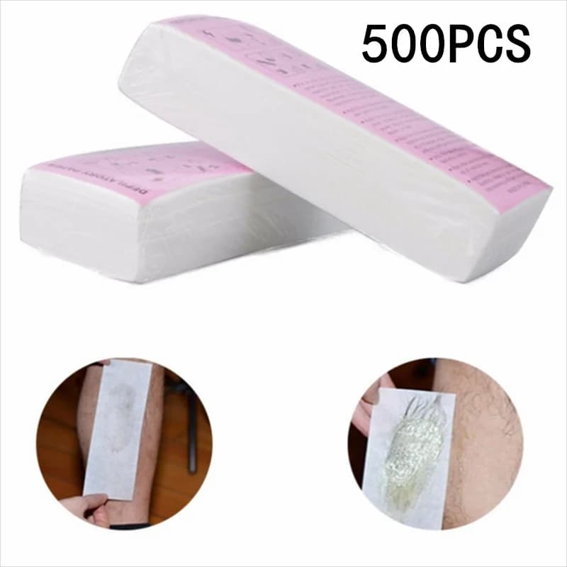 100/200/500 pezzi di carta cerata per depilazione non tessuta per donna uomo corpo gamba braccio depilazione epilatore striscia di cera carta di alta qualità